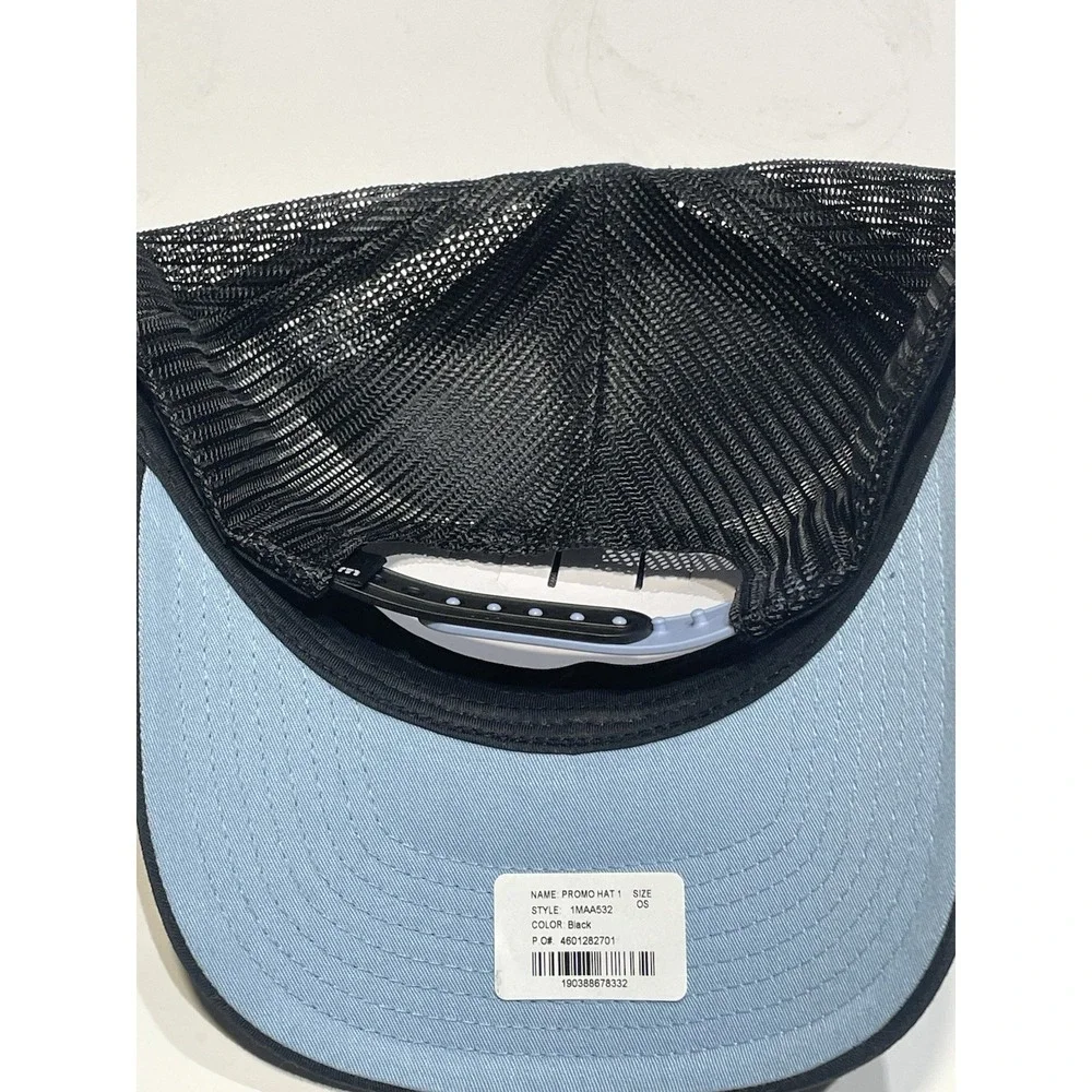Travis Mathew Black Trucker Hat Cap Snap Back Mens One Size Mesh Patch PROMO